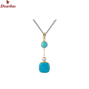 Collar con colgante de topacio blanco en plata de ley 925 chapada en oro hecho a mano, joyería de moda para bodas, venta al por mayor. - Product Image 4