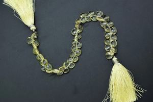 Cuentas de Cuarzo Limón 100% Naturales, Facetadas en Forma de Corazón, 8-9mm, Orificio de 0.40mm, Longitud de 8 Pulgadas, para la Fabricación de Pulseras y Collares - Product Image 2