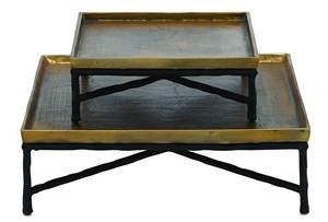 Metal Food Serving Tray with Stand Home <b>Table</b> decorative Kitchen Use Fruit and <b>Coffee</b> serving Tray - Product Image 3