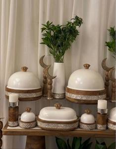 Moderna Cacerola de Acero Inoxidable de Lujo, Duradera, con Tapa de Madera en Forma de Domo, Aislada, Ecológica, para Mantener la Comida Caliente, Personalizable - Product Image 3