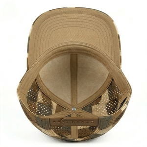 Casquette Snapback Camouflage Personnalisée Marque Privée Logo Découpé au Laser Premium Respirante 6 Panneaux Unisexe Sports de Plein Air Pêche Quatre Saisons OEM - Product Image 3