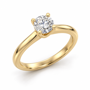 Anillo Solitario Clásico de Cuatro Puntas con Borde de Cuchilla de 0.75 CTS, Anillo de Compromiso Minimalista con Diamante Cultivado en Laboratorio, Joyería Personalizada OEM - Product Image 1
