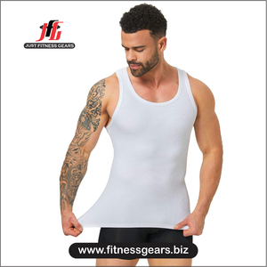 Mens Seamless Shapewear <b>Singlet</b> Ribbed Gym Stringer Fitness <b>Running</b> Shirt Tight Men Tank Top - Product Image 3