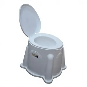 Plastic <b>Commode</b> <b>Chair</b> With Lid For Homecare Use - Product Image 1