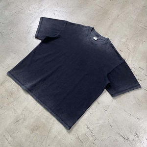 Camisetas de Verano para Hombre Estilo American Vintage, Manga Corta, Cuello Redondo, Estilo Ringer de Color Invertido, Lavado Ácido, Largo Regular, 100% Algodón - Product Image 3