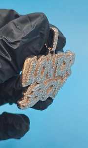 จี้ห้อยคอแบบฮิปฮอปสั่งทำพิเศษสำหรับแร็ปเปอร์ ประดับเพชร ตัวอักษรชื่อแบบกำหนดเอง เงินแท้ 925 จี้สองชั้น ตัวอักษรสองสี - Product Image 5