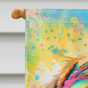 Mastiff Hippie bandera grande para porche manga poste decorativo patio Banner ilustraciones pared colgante poliéster Multicolor tamaño de la casa - Product Image 3