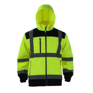 <b>High</b> <b>Visibility</b> Workwear Uniforms Hi Vis Waterproof Work Tear Abrasion Resistant Two Tone <b>Softshell</b> Safety Reflective <b>Jacket</b> - Product Image 2