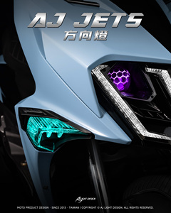 AJ LIGHT DESIGN NEW JETS LED <b>Turn</b> Signal Light White/Gold/Green Sequential Fade-<b>off</b> Indicator Blinker Lights App Control - Product Image 3
