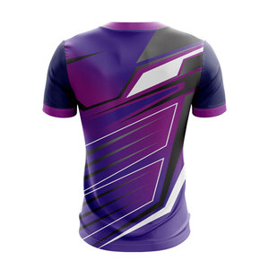 เสื้อถักโพลีเอสเตอร์สำหรับเล่นยิมเสื้อวิ่งเสื้อกีฬาสไตล์ลำลองพิมพ์ซับลิเมชัน100% พิมพ์ลายเปล่าโลโก้ตามสั่ง - Product Image 2