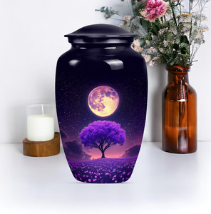 Urna Funeraria con Tema Lunar, Urna de Metal para Cenizas, Ataúd Conmemorativo, Color Personalizado, Urna Decorativa para Entierro de Adultos - Product Image 2