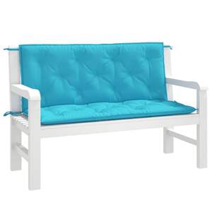 Ensemble de 2 coussins de banc de jardin turquoise - Product Image 3