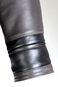 Best Quality Men's Genuine <b>Leather</b> Breathable Casual <b>Jacket</b> for Fall <b>Winter</b> High Street Style Plain Dyed OEM Service Online Sale - Product Image 4