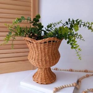 Vase en rotin tressé fait main, parfait pour la maison, le bureau, le balcon et la décoration intérieure rustique, vente en gros en provenance d'Inde - Product Image 1
