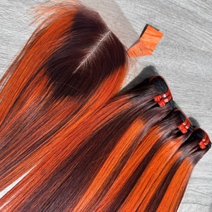 ผมตรงจากกระดูกผมคนเวียดนาม SDD สำหรับต่อผมสีส้ม - Product Image 5
