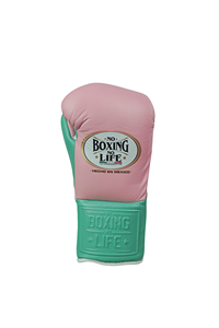 Custom OEM Leather Boxing Gloves Professional Training Sparring Glove Custom Logo Pastel Pink <b>Mint</b> Green Pro Boxing Gloves - Product Image 3