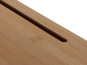 โต๊ะวางแล็ปท็อปไม้ไผ่ขนาดใหญ่พิเศษแบบพับได้อเนกประสงค์ โต๊ะอ่านหนังสือข้างเตียงพร้อมขาโลหะ - Product Image 3