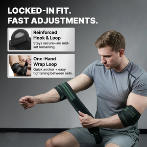 Bandes de compression élastiques pour coudes, idéales pour la musculation, le cross-training et le powerlifting – Soutien et protection pour les exercices en salle de sport - Product Image 4