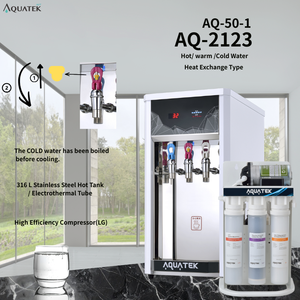 Dispensador de Agua de Sobremesa Aquatek AQ-2123 |    Intercambio de Calor para Ahorro de Energía |   Sistema de Ósmosis Inversa de 5 Etapas |   Caliente/Frío/Temperatura Ambiente |   910W | - Product Image 1