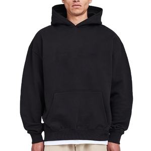 Sweat à capuche de luxe pour homme, coupe classique, en molleton bouclette polyester/coton épais 480 g/m², avec logo personnalisé brodé - Product Image 1