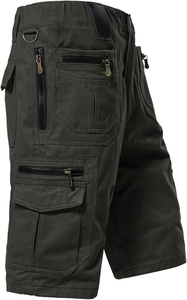 New Style Custom Made Men Customization Cargo Shorts Solid Color 100% Cotton Fleece Men Cargo Shorts Made In Pakistan - Product Image 2