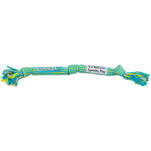 Jouet en corde pour animaux de compagnie 48 cm avec nœuds pour chiens, jouet couineur - Product Image 2
