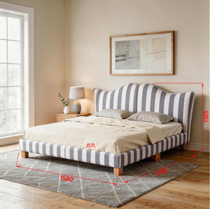 High-<b>End</b> Modern Design Queen King Size Solid Wood <b>Bed</b> Base Upholstered Headboard <b>Bed</b> Frame for Bedroom - Product Image 6