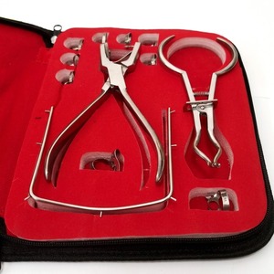 1 Kit de Perforateurs Manuels en Acier Inoxydable pour Gommes Dentaires, Pince à Perforer, Outil de Protection en Caoutchouc Dentaire, Soin des Dents, Orthodontie - Product Image 1