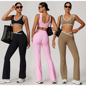 Top Deportivo de Yoga para Mujer, Alta Elasticidad, Secado Rápido, Ajustable, Estilo Halter, Sin Costuras, 3 a 5 Piezas - Product Image 1