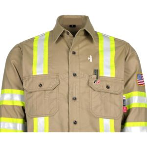 Chemises FR en coton ignifuge pour hommes, à manches longues, légères, grandes tailles, pour le soudage et la protection contre les flammes, vente en gros - Product Image 4