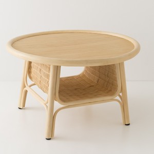 Mesa de centro de ratán con almacenamiento, mesas auxiliares redondas para mesita de noche y sofá, precio de fabricante - Product Image 1
