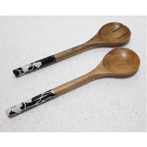 ZAMZAM IMPEX Servidores de ensalada de madera ecológicos Aptos para lavavajillas Modelo ZZSS 12 para uso doméstico y en restaurantes - Product Image 4