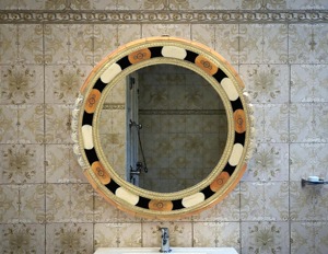Bone Inlay Wall <b>Mirror</b> Frame with Intricate <b>Hand</b> Carved Design, Artisan Made Decorative Wall <b>Mirror</b> Interior Decoration - Product Image 5