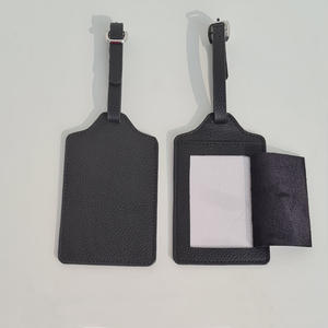 Étiquette de bagage en cuir PU pour hommes et femmes avec sac à rabat de confidentialité Pièces et accessoires - Product Image 2