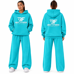Survêtement Homme Premium en Molleton Technique 100% Coton Imprimé, Coupe Droite, avec Capuche et Cordon de Serrage, Style Streetwear Lourd - Product Image 5