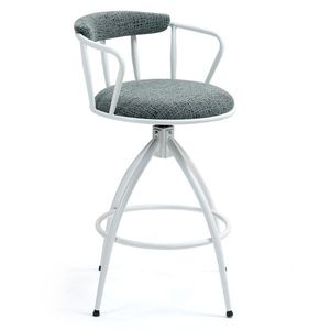 Sgabelli da Bar dal Design Industriale Moderno, Set di 2 Sedute Girevoli Altezza 26 Pollici con Seduta in Tessuto e Telaio in Metallo, Sedie da Cucina e Bar - Product Image 5