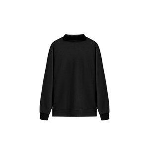 Sweat-shirt décontracté à col montant pour homme, manches longues, coupe oversize, teint uni, qualité supérieure, collection Hiver 2025, vente en gros OEM - Product Image 5