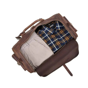Sac de voyage en cuir pour homme, vintage, personnalisé, robuste, grand format, pour le sport et les voyages - Product Image 3