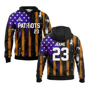 Sweat à capuche respirant personnalisé Patriots 23, vêtements de sport en polyester pour hommes, service OEM pour adultes, Zersia International - Product Image 6