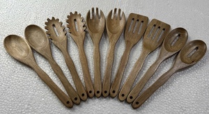 Cuchara de mango largo, utensilio de cocina, cuchara de servir de mango largo, espátula de cocina de madera, espátula de cocina de madera - Product Image 3