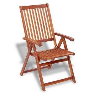 Ensemble de 2 chaises de salle à manger en bois d'acacia massif brun naturel, taille standard - Product Image 3