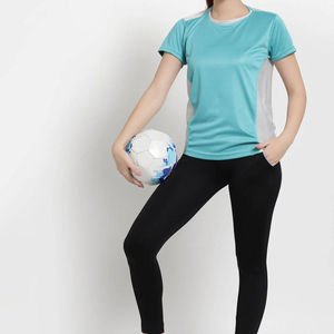 เสื้อยืดคอกลมแขนสั้นผ้าฝ้ายระบายอากาศสำหรับผู้หญิง สวมใส่สบายๆ ลำลอง 100% ผ้าฝ้าย - Product Image 2