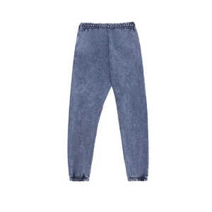 Men's Casual Solid Acid <b>Washed</b> 100% Cotton Eco-Friendly Fleece Lining Tracksuits Sweatpants Hoodie Set - Product Image 6