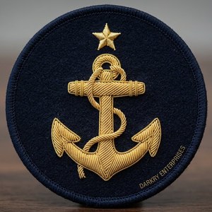 Emblema de alambre de lingotes de oro hecho a mano, insignia de fieltro granate personalizada, insignia de uniforme profesional personalizada, escudo institucional a granel - Product Image 2