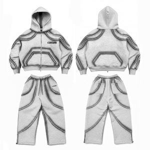 Trajes Deportivos de Algodón con Logotipo Personalizado al por Mayor, MOQ Bajo, Trajes Deportivos para Hombre, Ropa Deportiva Urbana, Directo de Fábrica - Product Image 2
