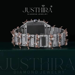 High Quality Moissanite Diamond Watch for Unisex Fashion Bling <b>Wristwatch</b> with Long Lasting Available At Competitive Price - Product Image 6