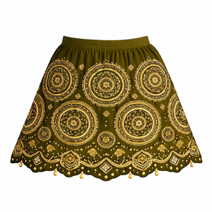 Premium Quality Female Floral Pattern Embroidered <b>Knee</b>-Length Empire Waist Customized Colors Summer Casual - Product Image 6