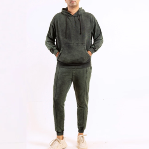 Custom Design Windproof Plus Size Solid Acid Washed Breathable Winter <b>Tracksuits</b> Private Label Outdoor Polyester/Cotton - Product Image 3