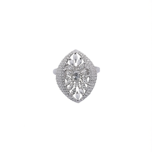 Rhodium Adjustable Gold-Plated Cluster Ring for Children - Product Image 2