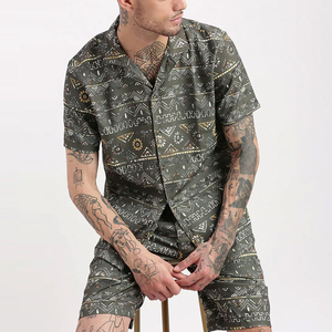 Conjunto de camiseta y pantalones cortos de dos piezas, ropa de verano para hombre, talla grande, 100% algodón, con logotipo personalizado, más vendido. - Product Image 2